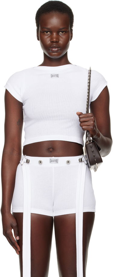 Krop-top Jean Paul Gaultier Jean Paul Gaultier 'The Patch' Crop Top Bela | 25/33-F-TS105P-J054-01, 0