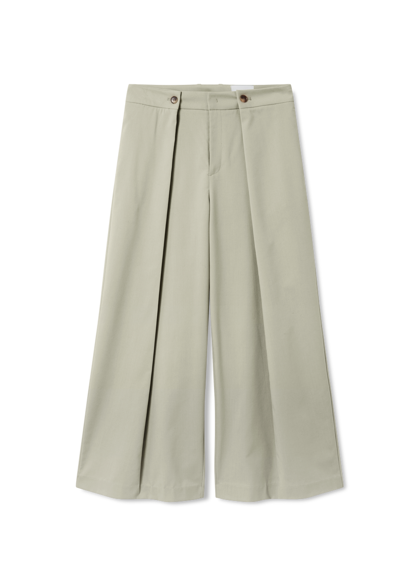Hlače AXEL ARIGATO Riley Wide-Leg Cropped Trousers Zelena | A3350001