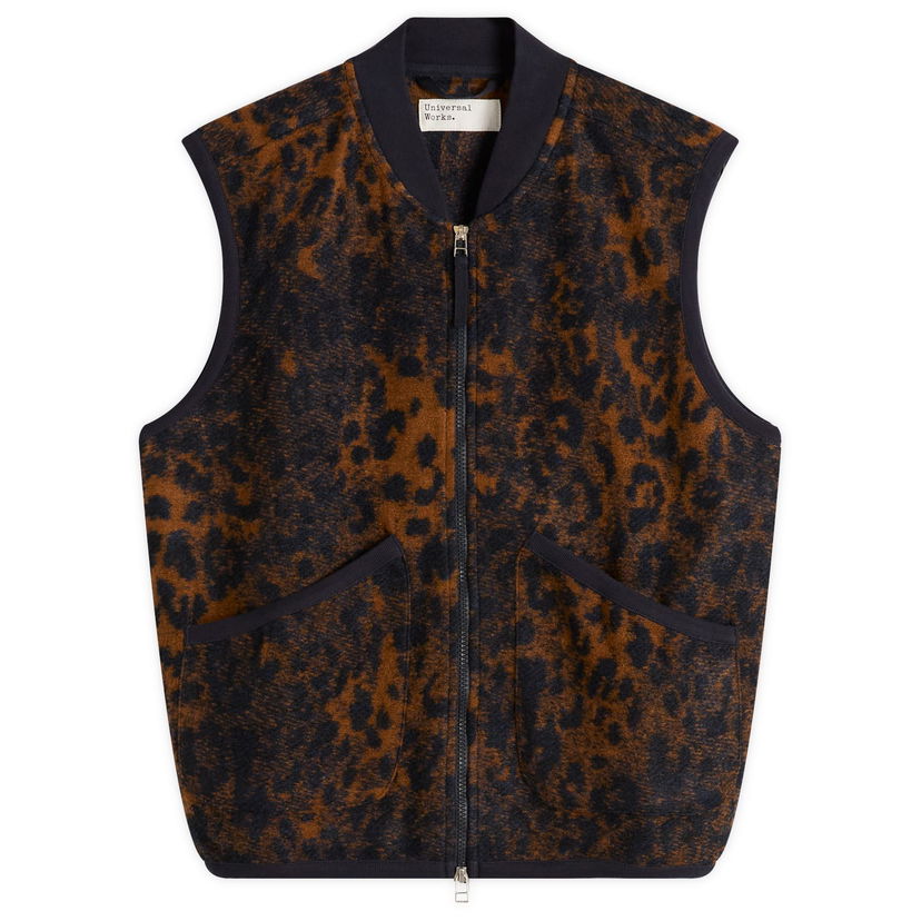 Telovnik Universal Works Universal Works Zip Waistcoat, Size Small Rjava | 33723-DNB