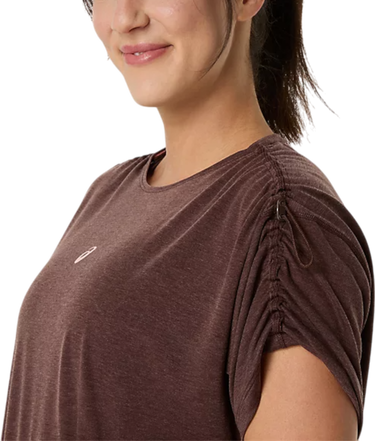 Krop-top Asics Asics Nagino Run Adjustable Short Sleeve T-Shirt Rjava | 2012d140-201, 2