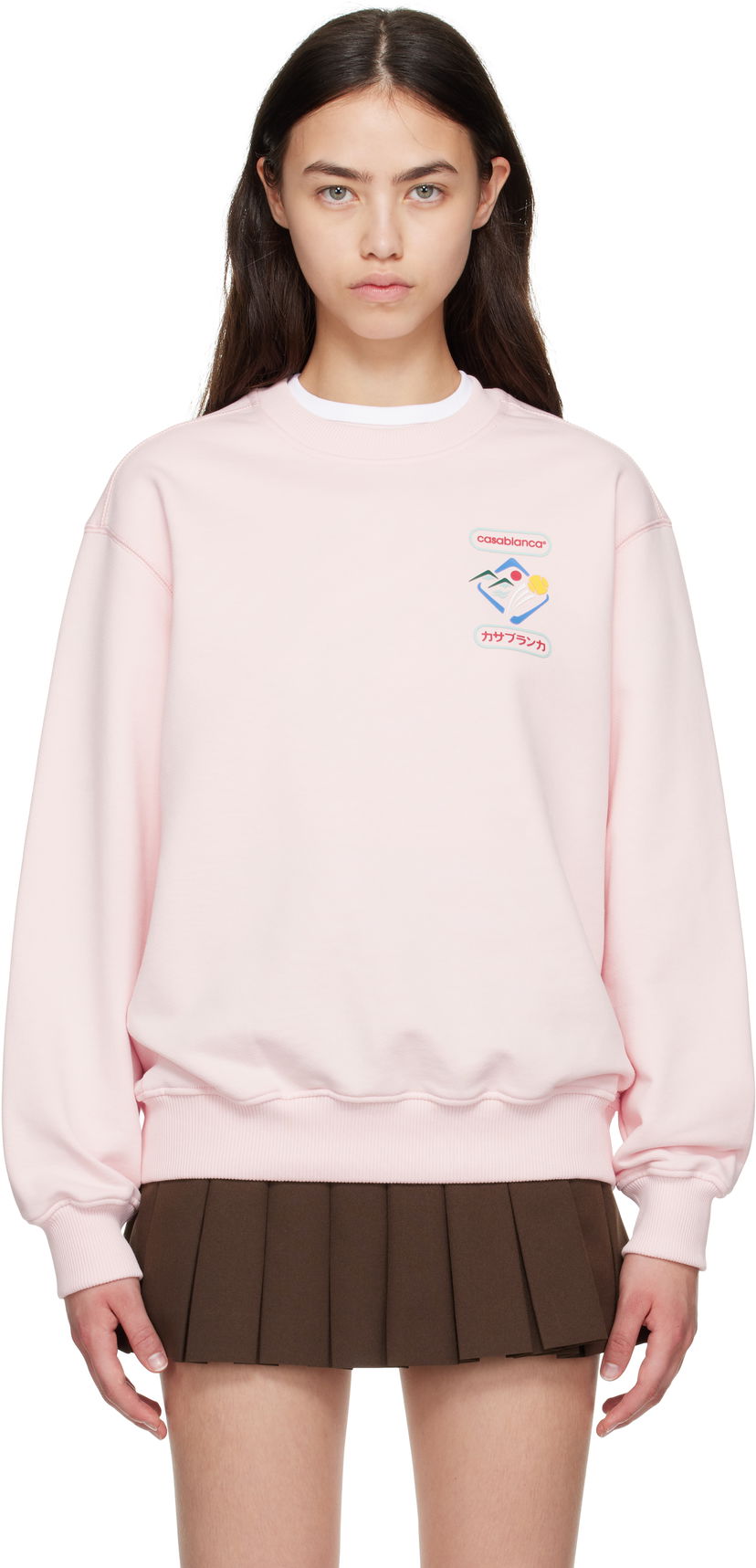 Pulover Casablanca Casablanca Montagne Sportif Sweatshirt Roza | WPF25-JTP-364-01