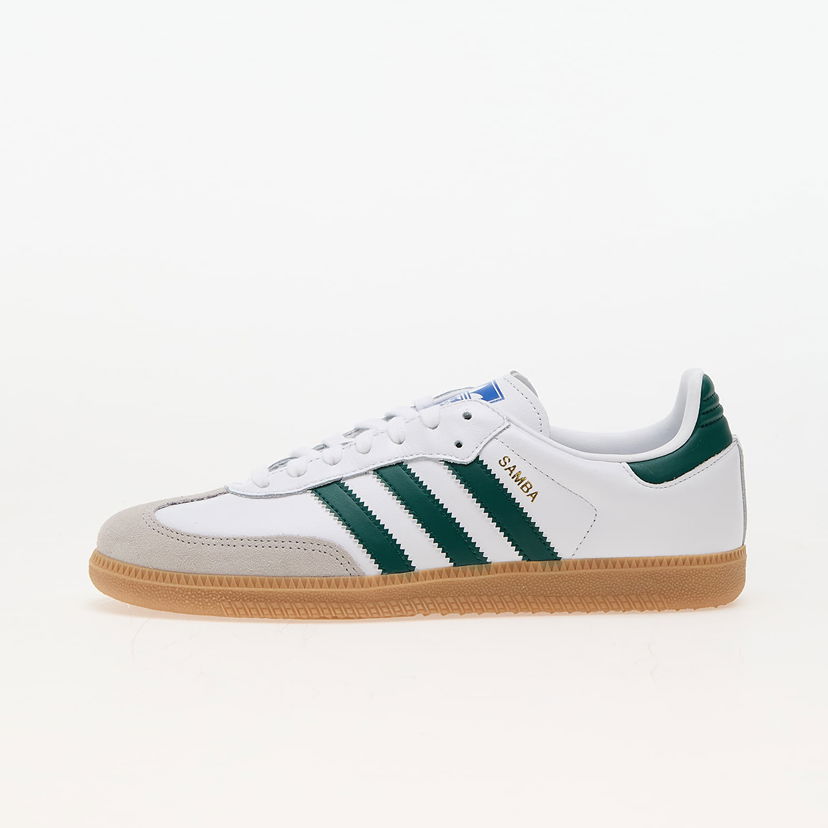 Superge in čevlji adidas Originals adidas Samba Og Ftw White/ Collegiate Green/ Gum Bela | IE3437