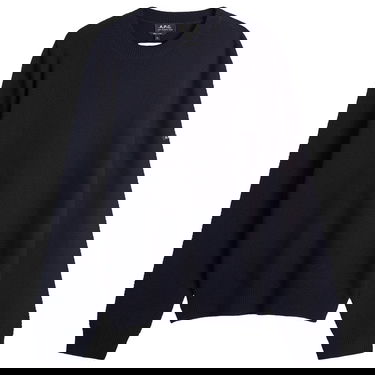 Pleteni pulover A.P.C. Men's Thomas Waffle Knit Jumper, Size Small Mornarica | WVBCZ-H23434-IAK, 1