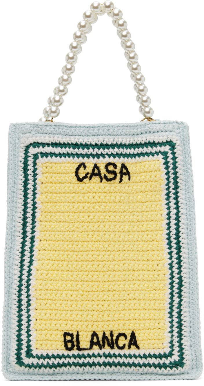 Tote bag Casablanca Mini Crochet Tote Bag Rumena | APS24-BAG-094-01, 0