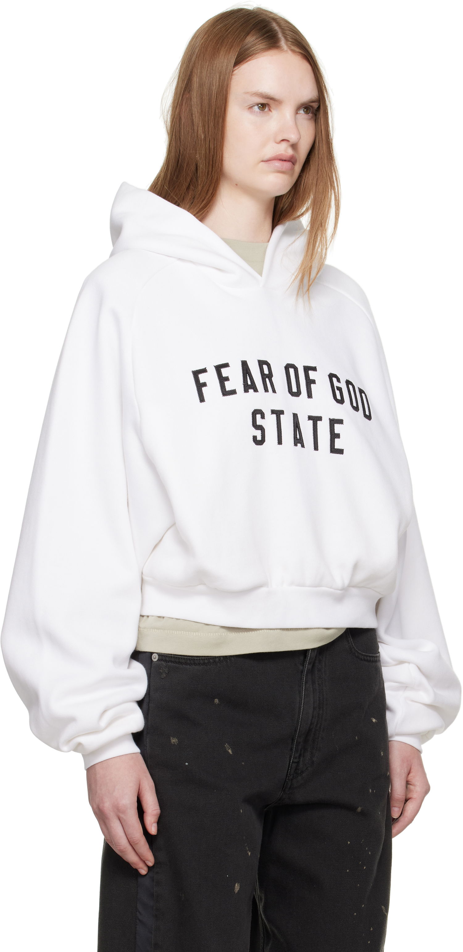 Pulover Fear of God ESSENTIALS Fleece Raglan Hoodie Bela | 192SP257824FW, 1