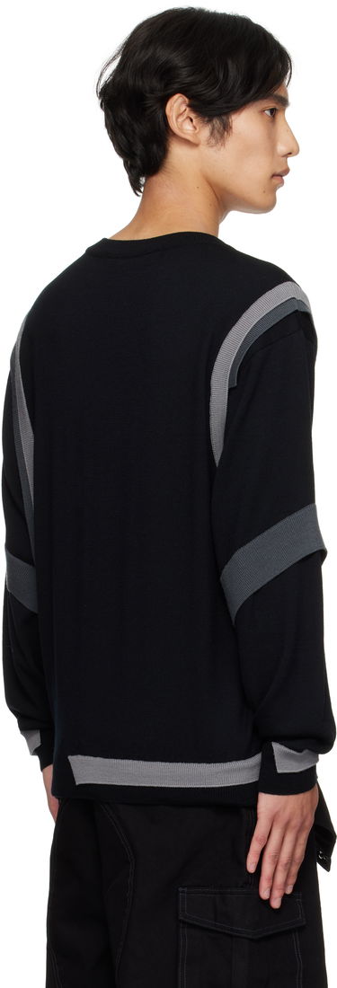 Pleteni pulover Andersson Bell Layered Crewneck Sweater Črna | atb1334m, 2