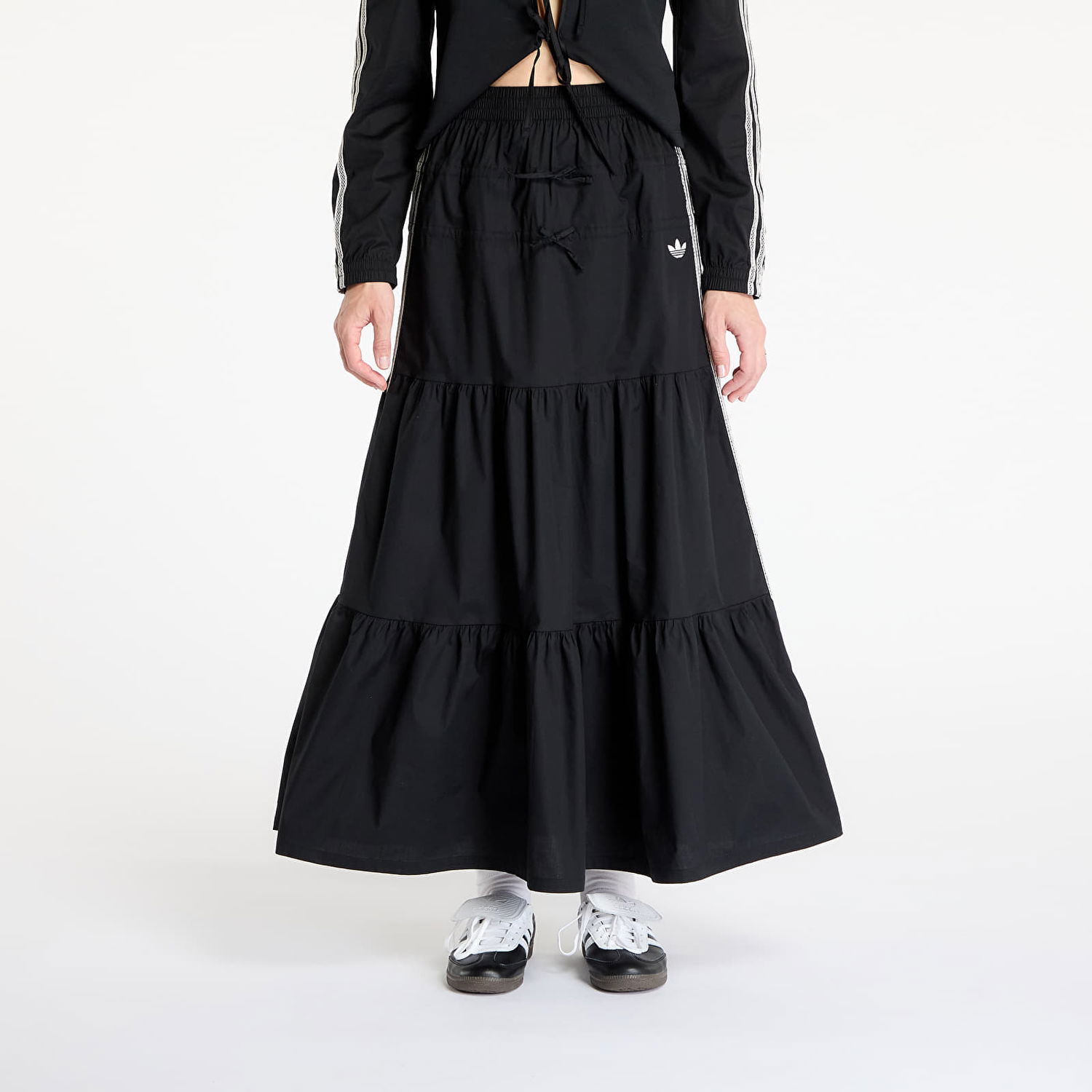 Krila adidas Originals adidas Originals Summer Glow Tiered Maxi Skirt Črna | KC0767, 0