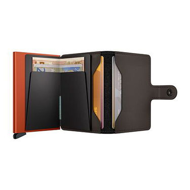 Denarnica Secrid Miniwallet - Matte - Truffle & Orange Črna | MM-Truffle-Orange, 3