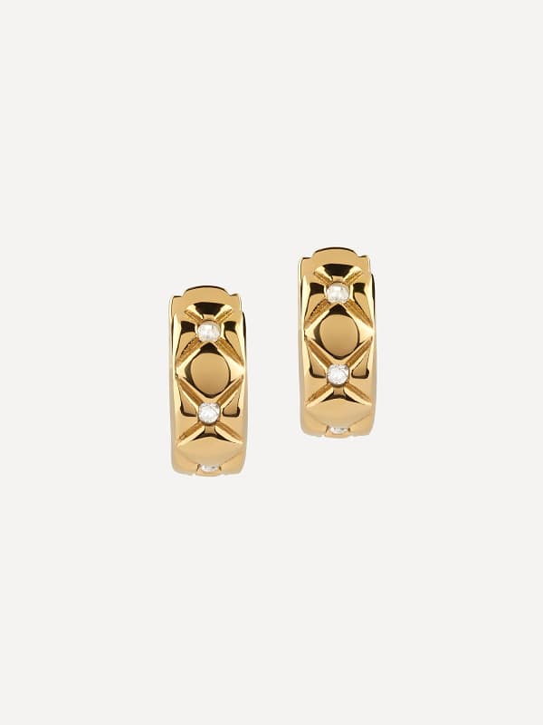 Uhani GUESS Shining Gold Earrings Kovinski | JUBE04590JW