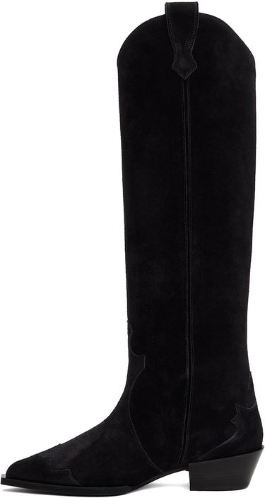 Oblačila Aeyde Aeyde Aruna Suede Cowboy Tall Boots Črna | A11-KB-ARUP40CH-223-800-022, 2