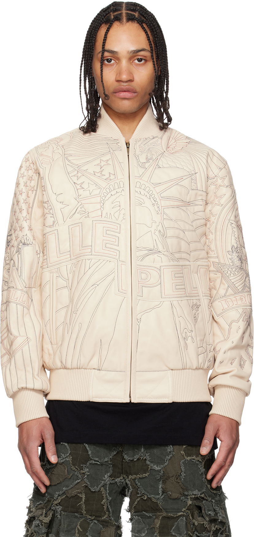 Bomber jakna Who Decides War Who Decides War Pelle Pelle Edition Monument Leather Jacket Bež | 1131500019SS25