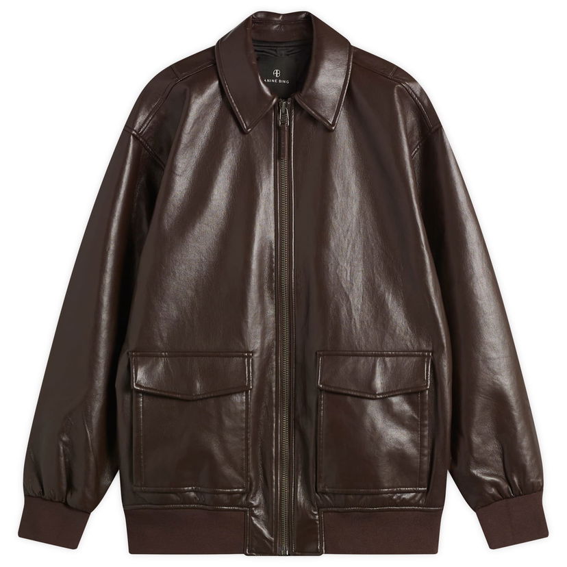 Bomber jakna Anine Bing Anine Bing Kelanie Leather Bomber Jacket Rjava | A-01-7185-BWN43