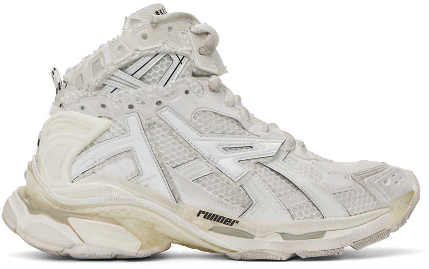 Superge in čevlji Balenciaga Off-White Runner High Bela | 695764-W3RH1-9000, 0