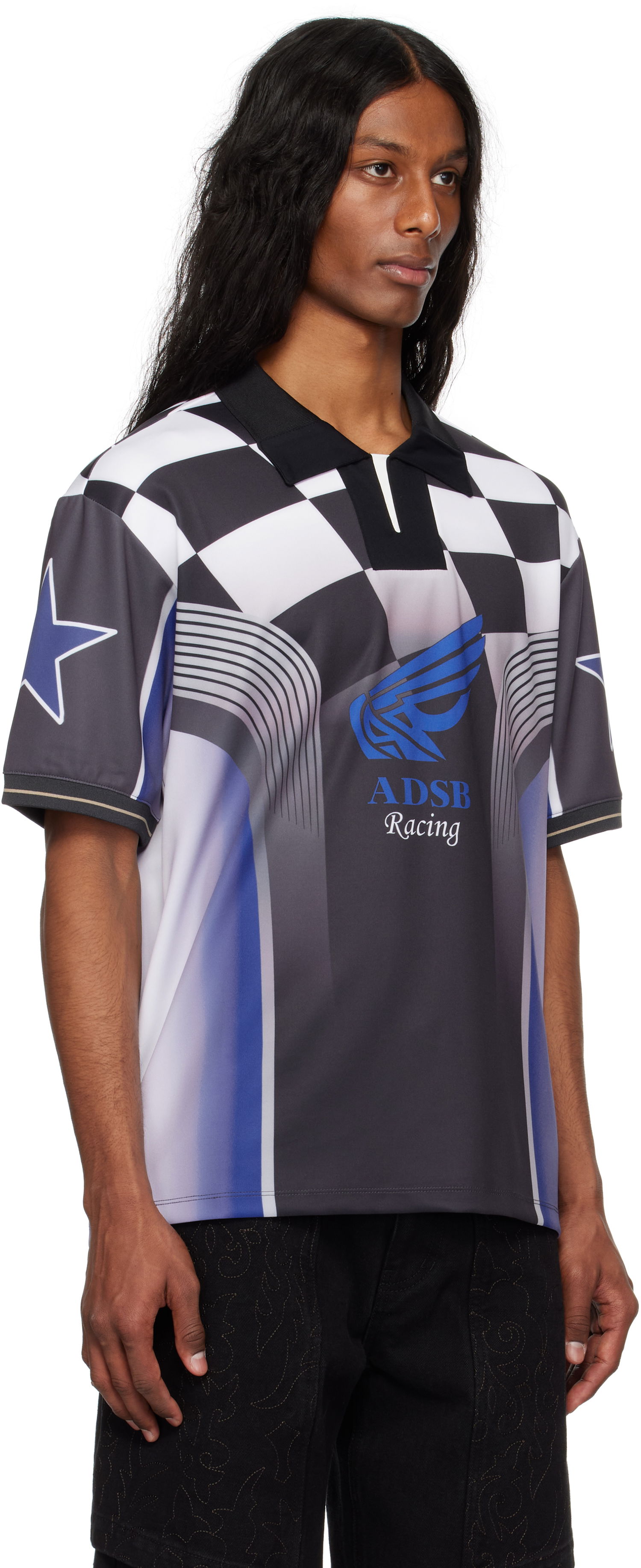 Dres Andersson Bell Andersson Bell Checkerboard Racing Polo Črna | atb1298m, 1