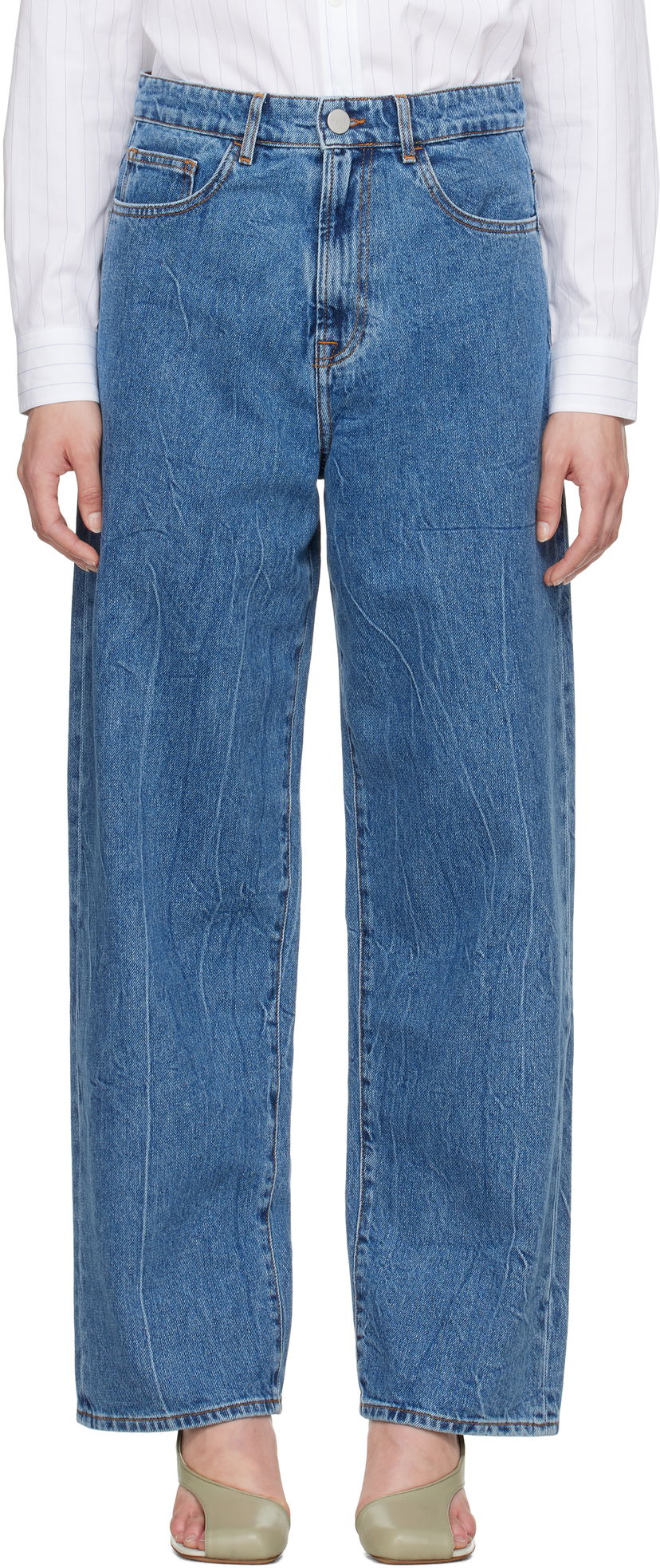 Kavbojke Róhe Baggy Fit Jeans Modra | 415-31-175