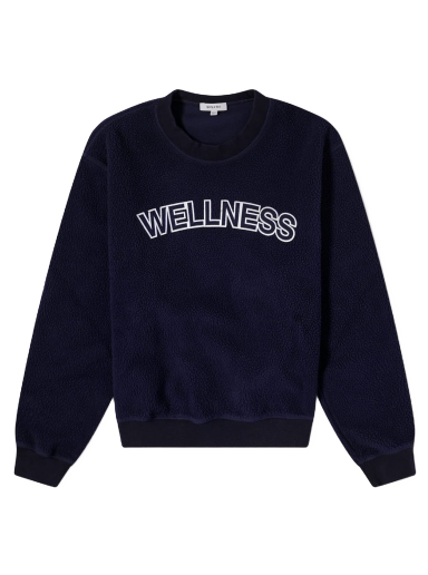 Pulover Sporty & Rich Wellness Sherpa Sweatshirt Mornarica | CR666NA