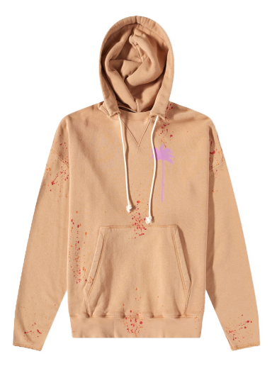 Pulover Palm Angels Painted Popover Hoodie Oranžna | PMBB104S23FLE0016235