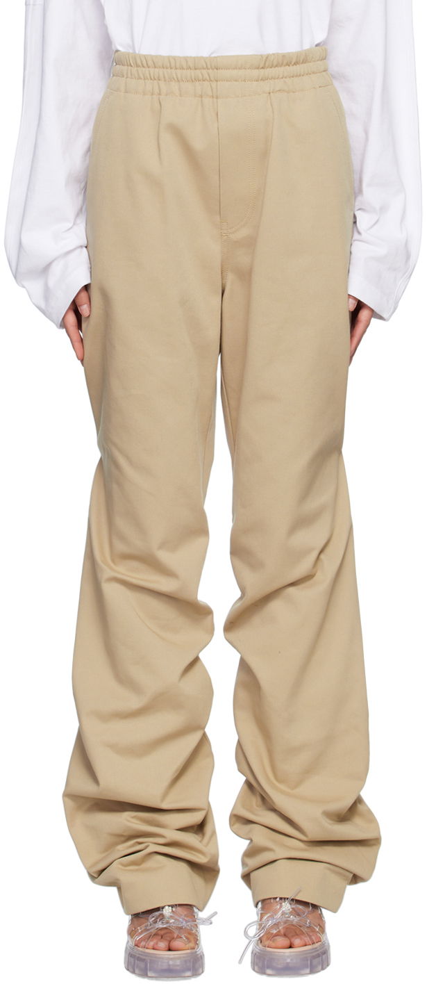 Hlače We11done We11done Banded Shirring Trousers Bež | WD-PT1-23-296-U-BG, 0