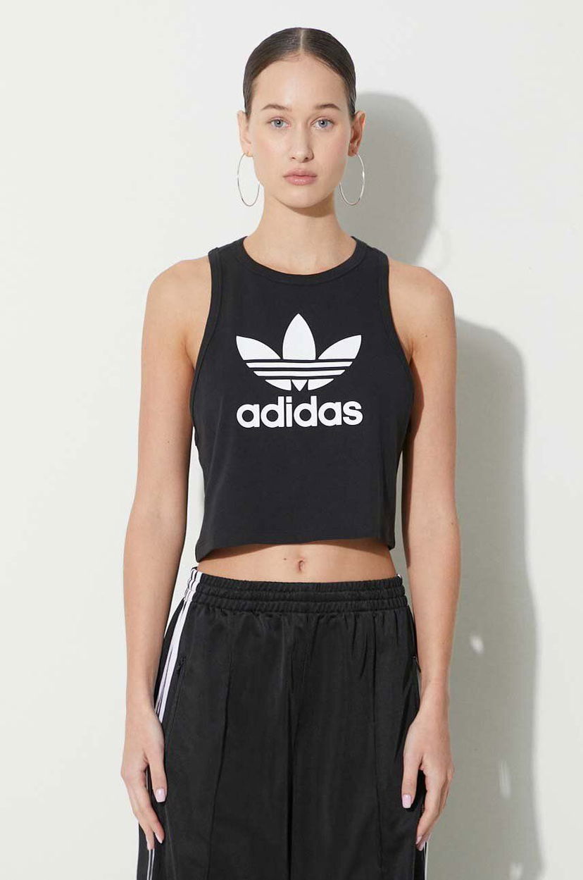 Majica brez rokavov adidas Originals Trefoil Tank Top Črna | IU0067