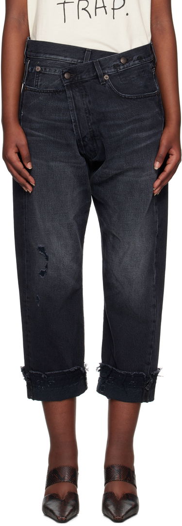 Kavbojke R13 R13 Crossover Cropped Jeans Črna | R13W2048-394, 0
