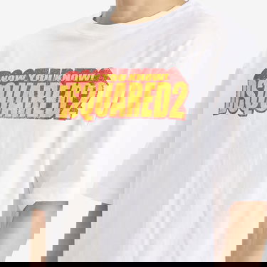 Majica DSQUARED2 Dsquared2 Loose Fit 3D Logo T-Shirt Bela | S71GD1553-S23009-100, 5