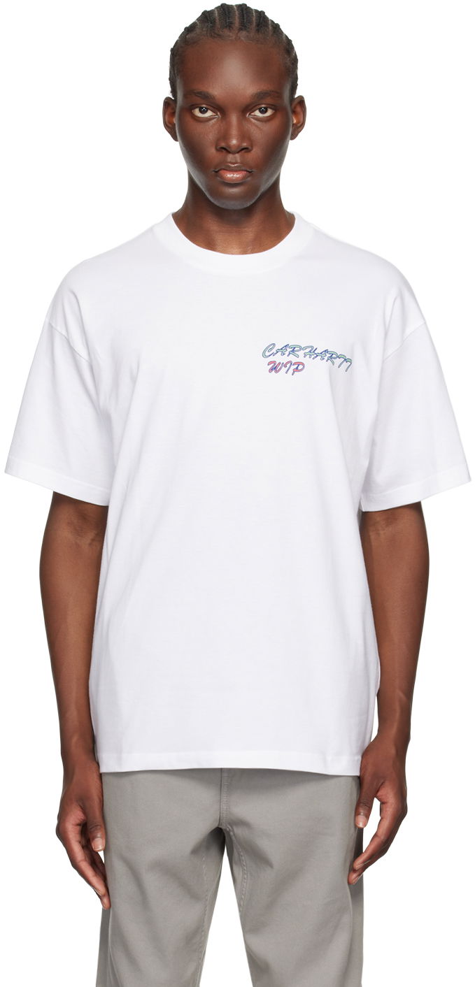 Majica Carhartt WIP Gelato Logo-Print T-Shirt Bela | I033668, 0