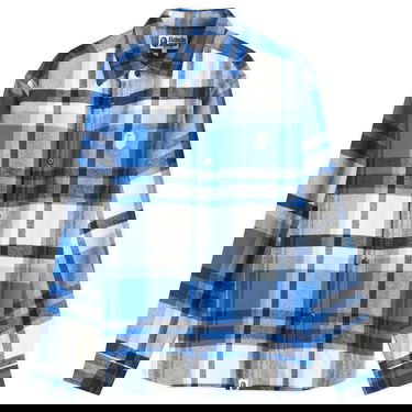 Srajce BAPE Checked Overshirt Modra | 001SHK801004M-BLU, 1