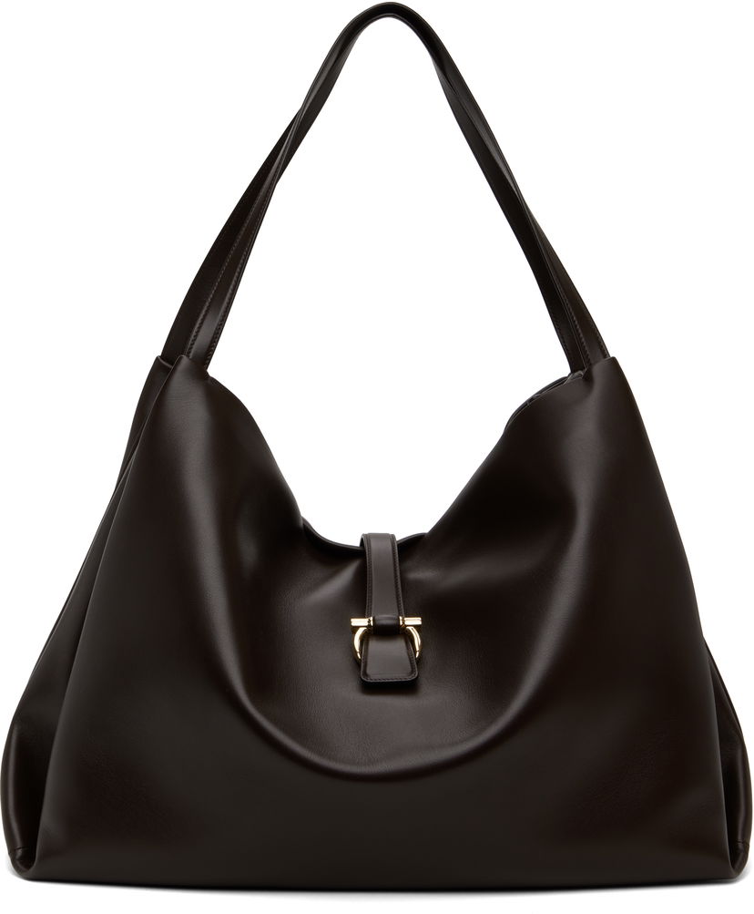 Tote bag FERRAGAMO Salvatore Ferragamo New Line Large Tote Rjava | 779070