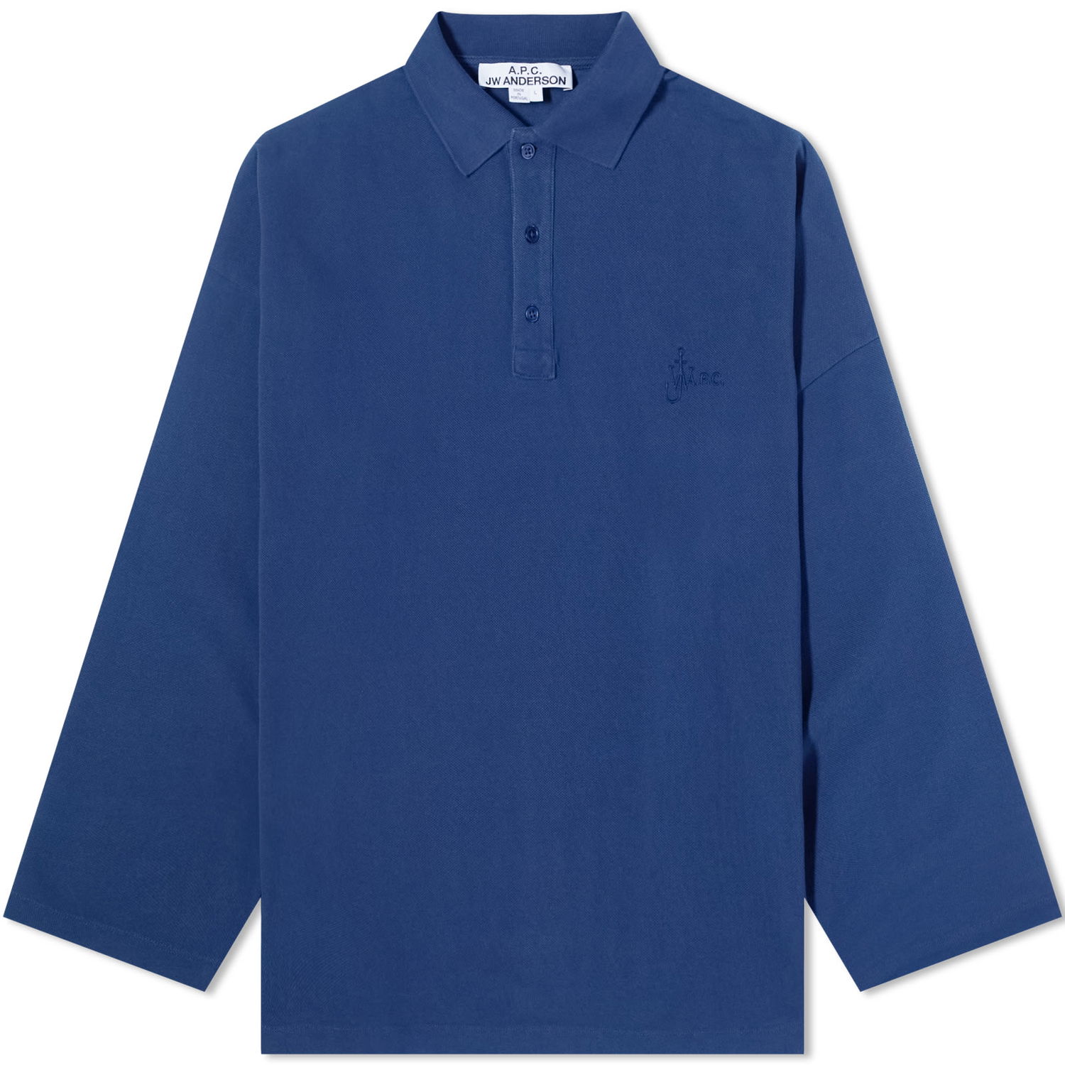 Polo majica A.P.C. JW Anderson x Murray Oversized Pique Polo Tee Mornarica | COGUZ-M26280-IAJ, 0