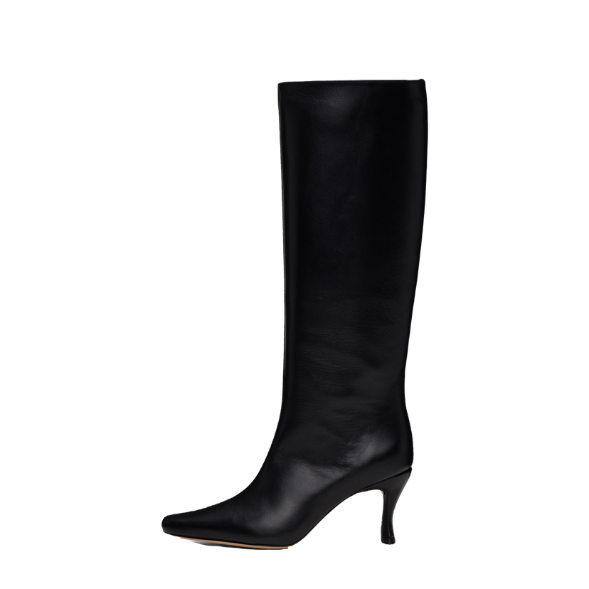 Superge in čevlji BY FAR Stevie 42 Tall Leather Boots Črna | 21PFSVIDBLSMC