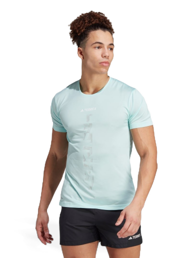 Majica adidas Performance Terrex Agravic Trail Running Tee Turkizna | HZ6240