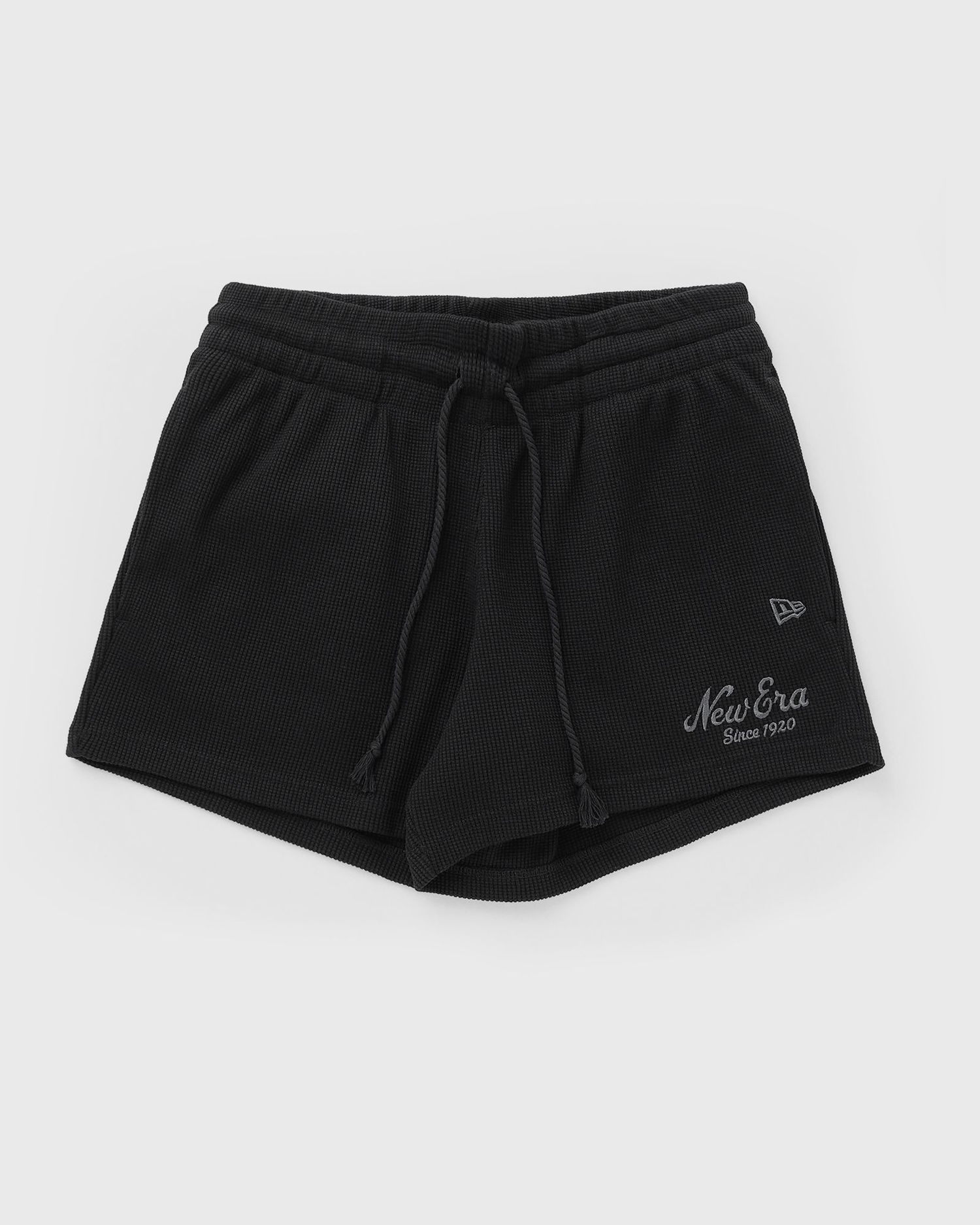 Kratke hlače New Era Waffle Knit Drawstring Shorts Črna | 60667776, 1
