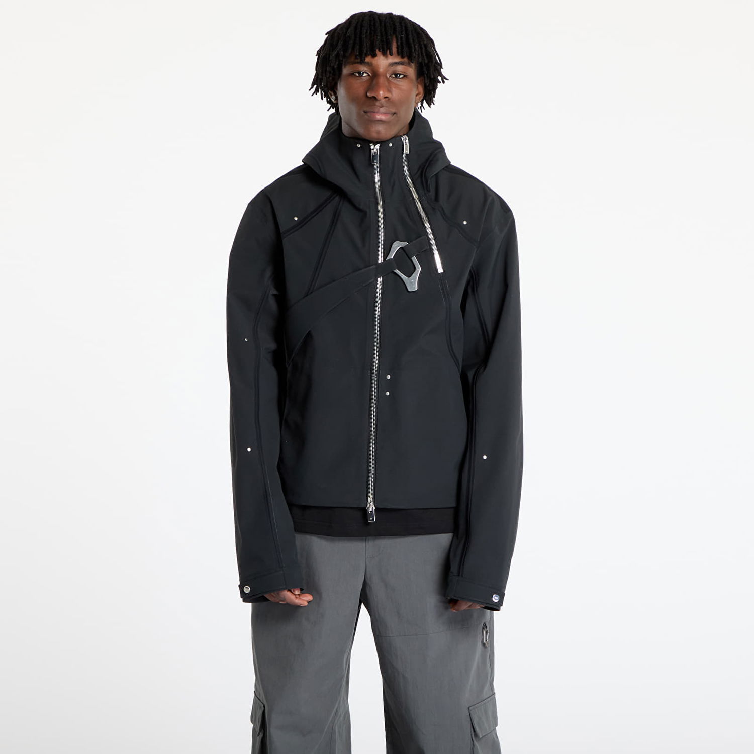 Jakna HELIOT EMIL HELIOT EMIL Moire Technical Jacket Črna | PREAW25_M_02_062_BLK01_CO, 0