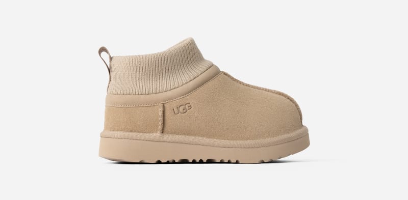 Superge in čevlji UGG UGG Classic Ultra Mini Stretch Cuff Boot Bež | 1157702T-MDSD, 0