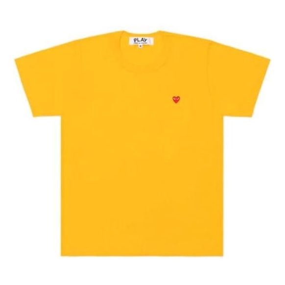 Majica Comme des Garçons PLAY Small Emblem T-Shirt Rumena | AZ-T314-051-3
