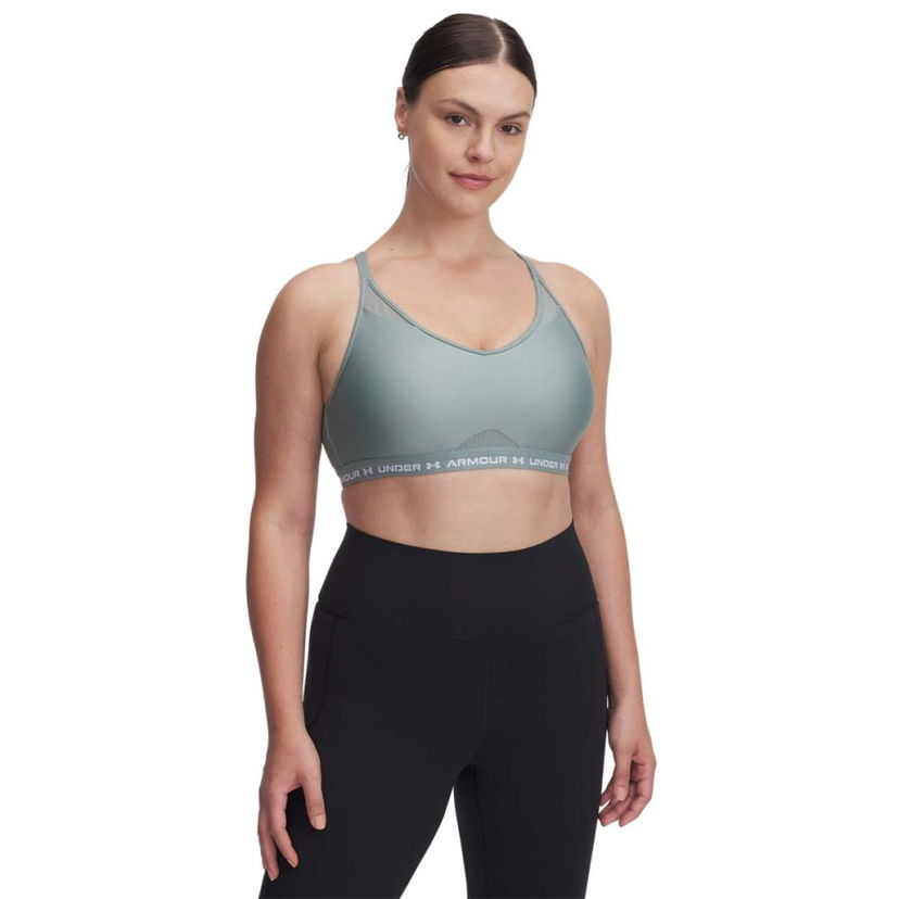 Modrček Under Armour Under Armour Crossback Low Sports Bra Zelena | 1386424-348