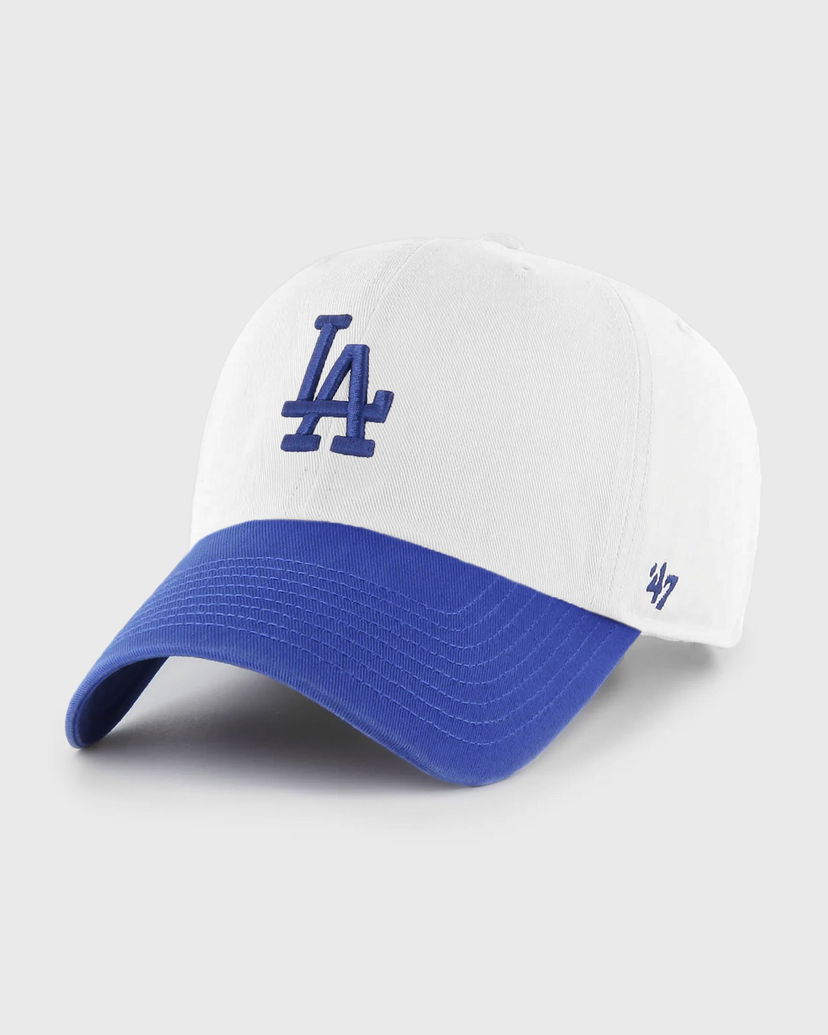 Kapa Sporty & Rich LA Dodgers Two-Tone Clean Up Baseball Cap Bela | AC060627668WH46