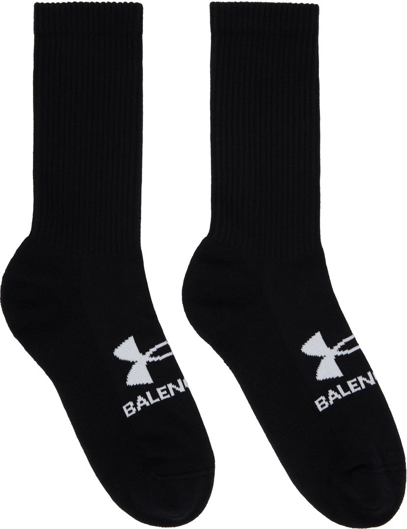 Nogavice Balenciaga Under Armour Edition Tennis Socks Črna | 807159472B4
