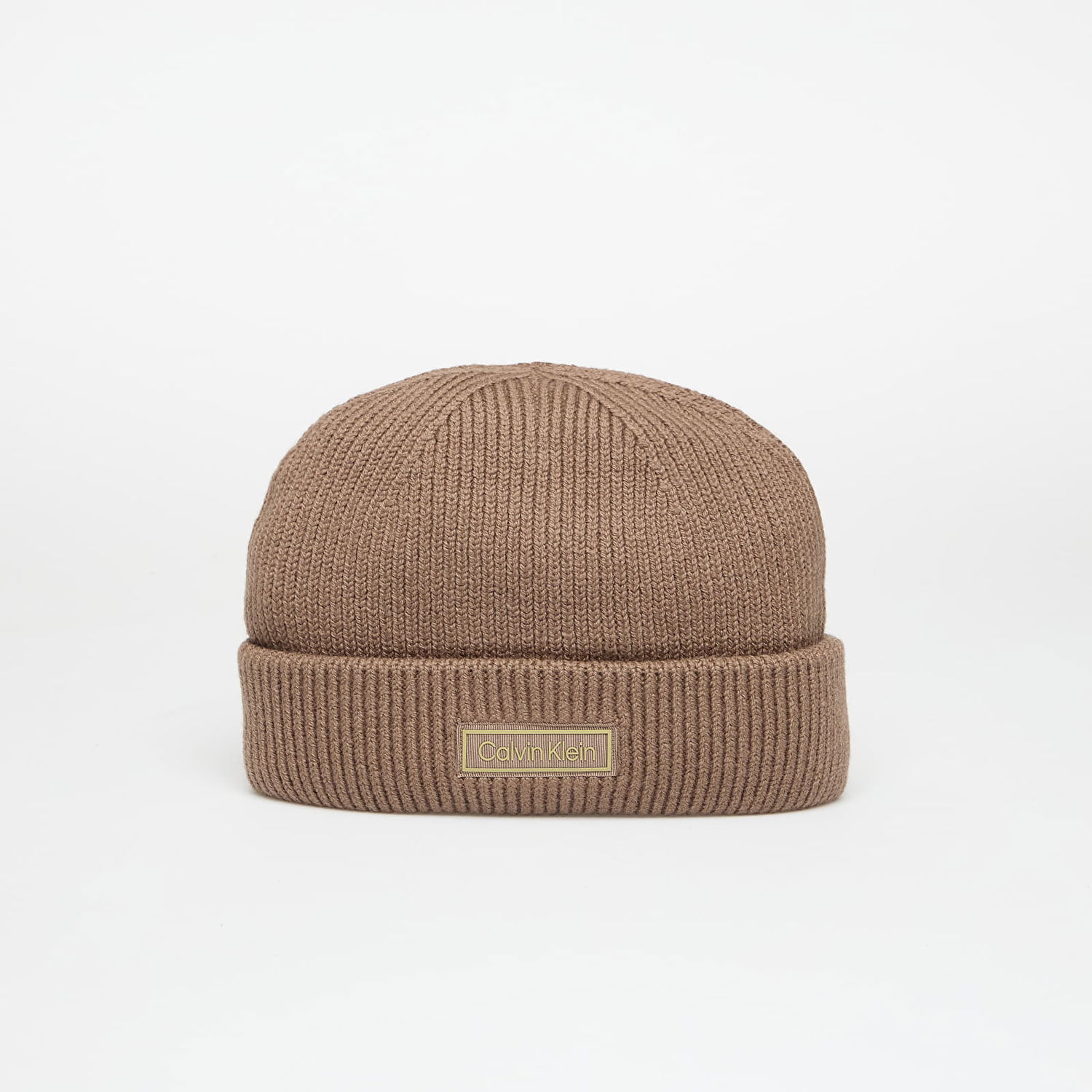 Beanie CALVIN KLEIN Patch Chunky Rib Doc Hat Rjava | LV04D8058G PF7, 0