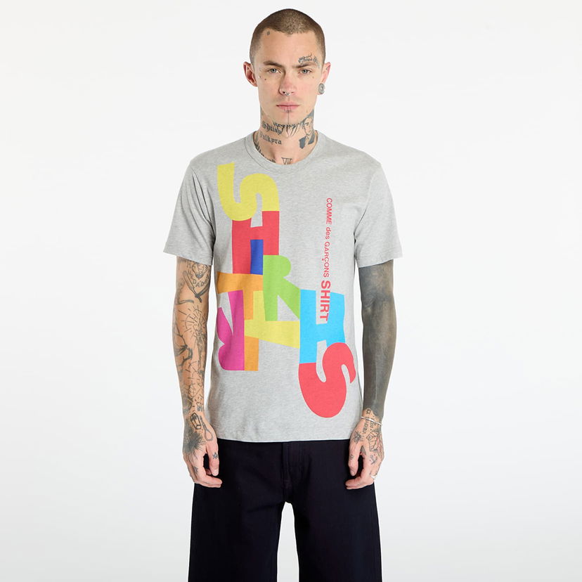 Majica Comme des Garçons Comme des Garçons SHIRT T-Shirt With Graphic Print Siva | FP-T004-W25 Top Grey