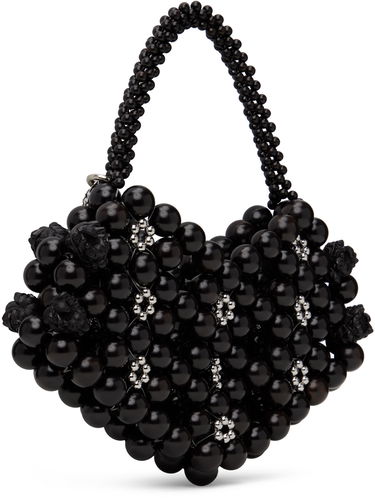 Torbica Feng Chen Wang Feng Chen Wang Beaded Heart Shaped Bag Črna | FUS17AC15B, 2