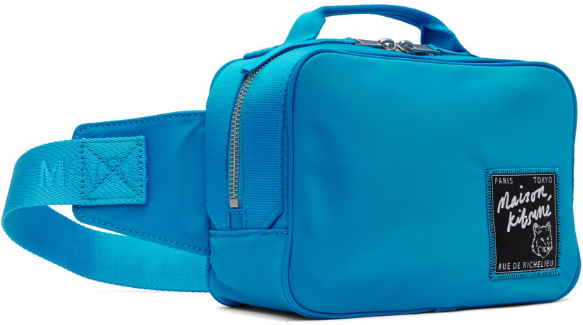 Torbice za okoli pasu MAISON KITSUNÉ Maison Kitsuné 'The Traveller' Belt Bag Modra | MM05162WQ1001P451, 1