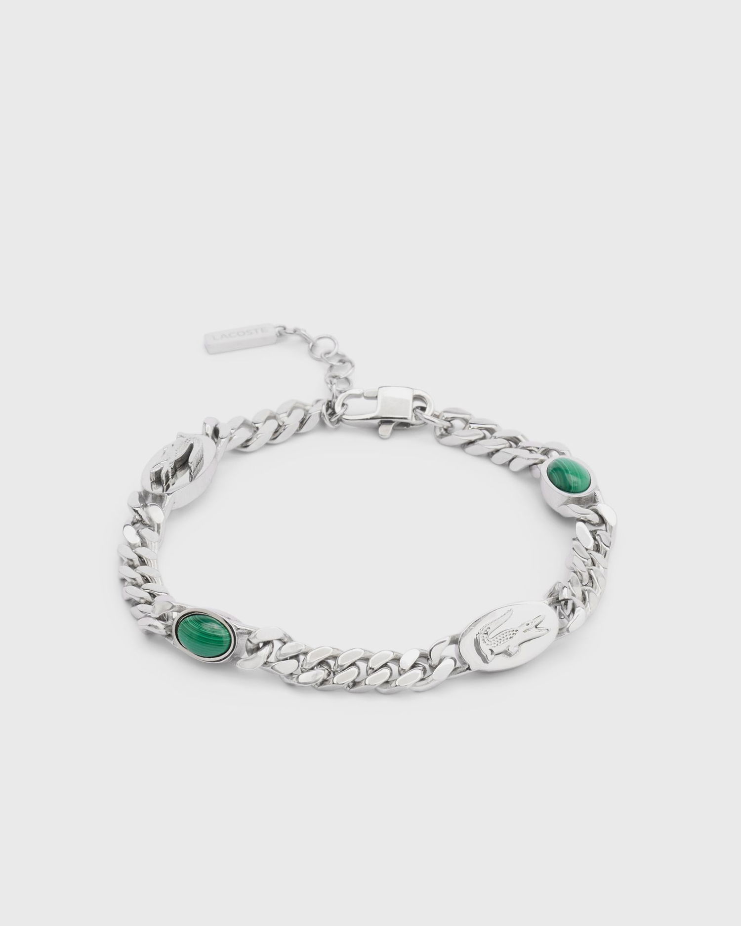 Zapestnica Lacoste Chain Bracelet with Crocodile Emblems and Oval Inlays Kovinski | JL127B-041, 0