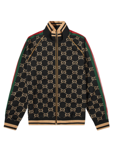 Jakna Gucci All Over GG Velour Track Jacket Črna | 695955-XJEEI-1030
