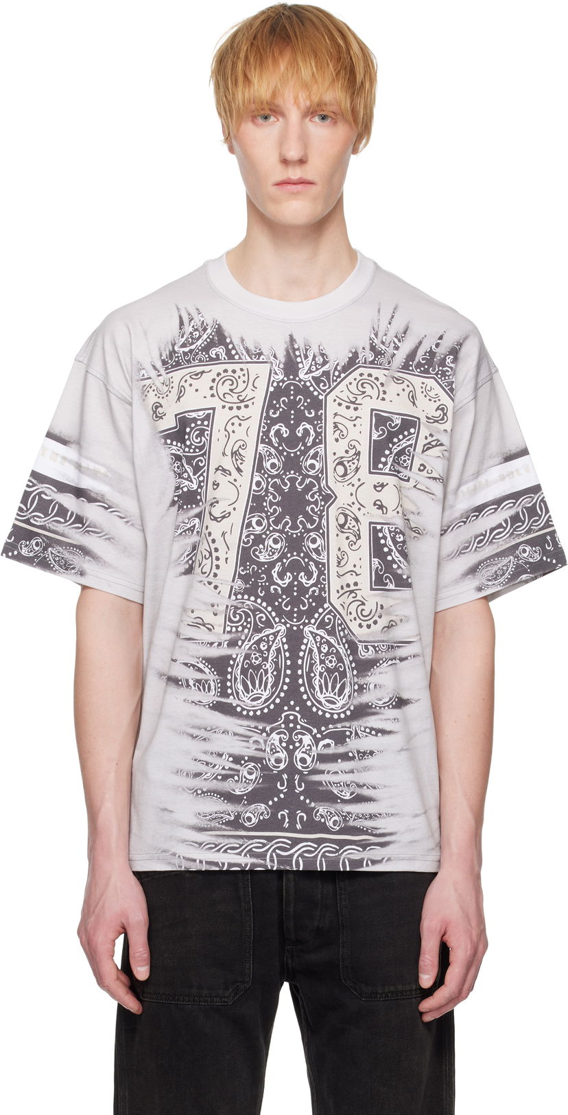 Majica Diesel Diesel T-Boxt-78-R1 Paisley Print T-Shirt Bela | A19649-0HGBZ-72SA