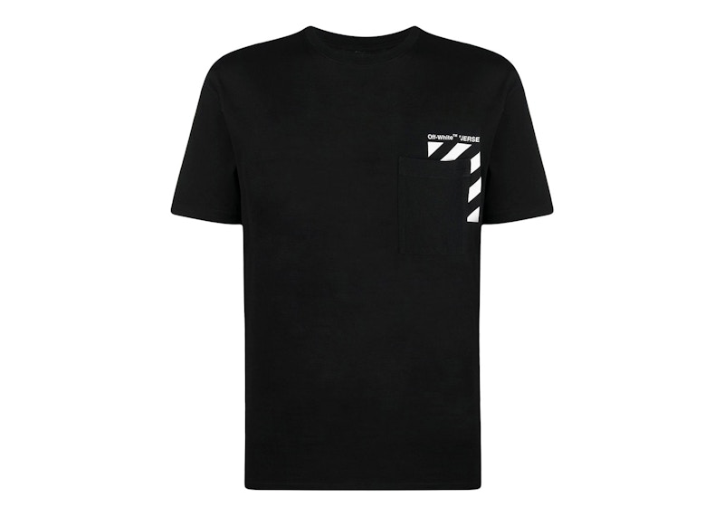 Majica Off-White Diag-Stripe Pocket T-Shirt Črna | OMAA128C99JER0011001
