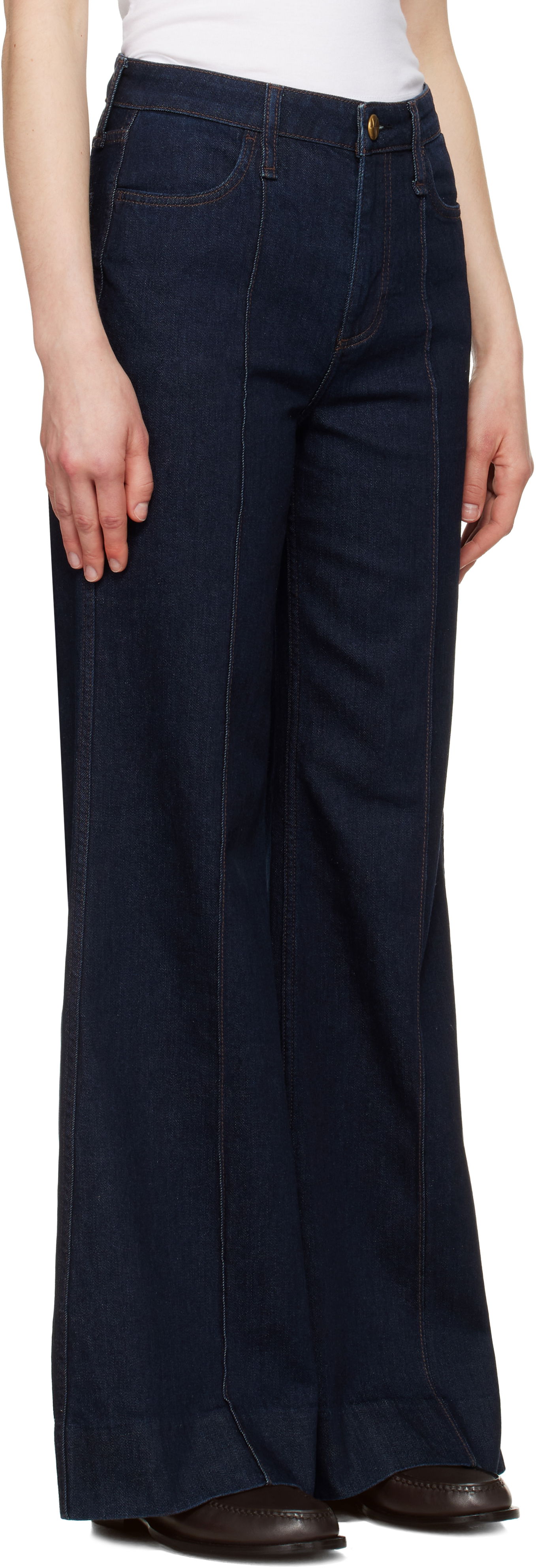 Kavbojke rag & bone rag & bone Skylar High-Rise Wide Leg Jeans Modra | WDD25S3008VSRI, 1