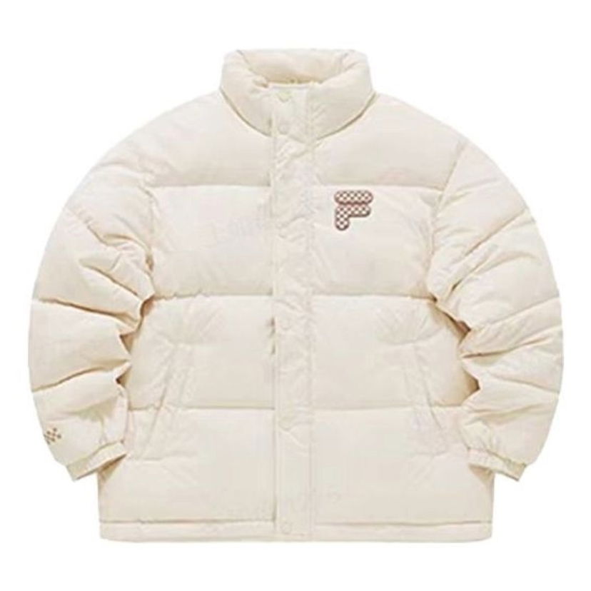 Puhovka FILA Fusion Logo Printed Down Jacket Bela | T11U343904F-BG