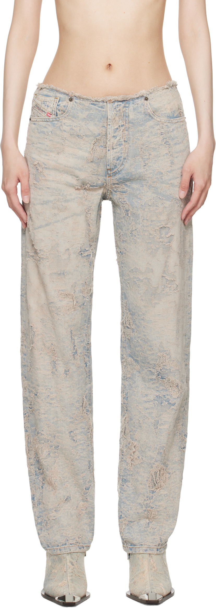 Kavbojke Diesel 1988 D-Ark 007y5 Distressed Jeans Modra | A16489 007Y5