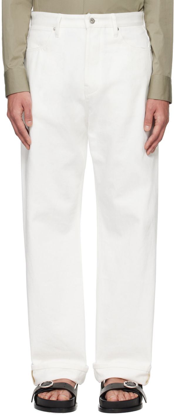 Kavbojke Jil Sander Twisted Jeans Bela | J23KA0102_J46544